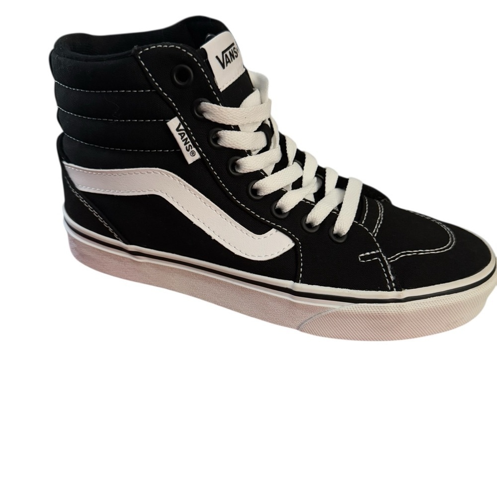 Vans Sk8 Hi Black White 6 High Top Sneakers Women Indie Sleaze Streetwear NIB - Picture 3 of 11